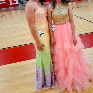 Rainbow Strapless dress